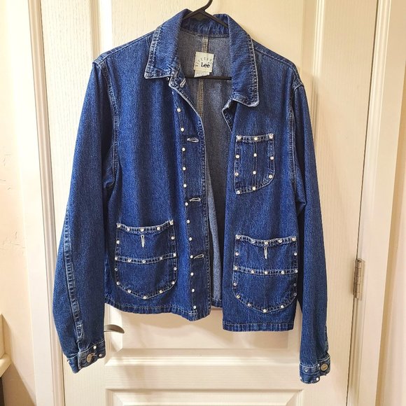 Lee | Jackets & Coats | Lee Riveted Jean Jacket With Rhinestone ...
